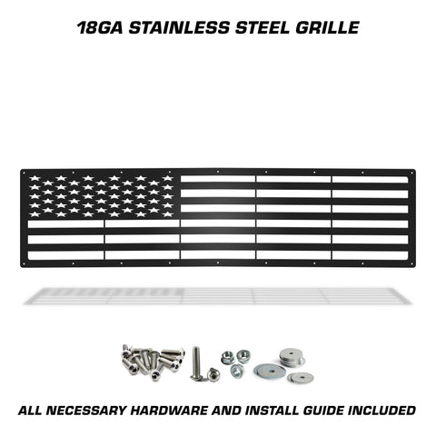 1 Piece Steel Grille for Chevy C10 1981-1987 - STRAIGHT AMERICAN FLAG