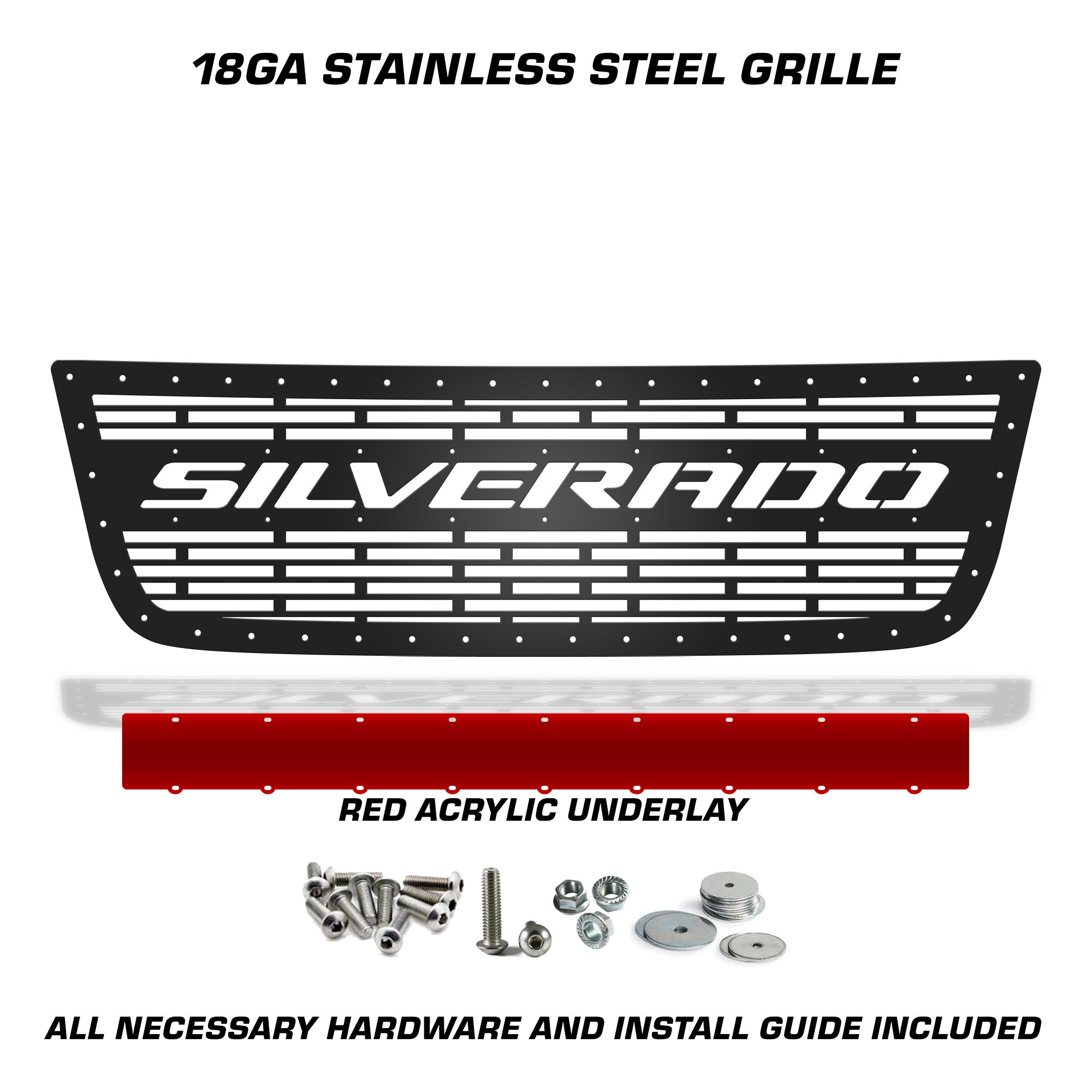 GMC, Chevy, Sierra, Silverado, 1500, Grilles, Truck Grilles, Truck, Grille, Grill, 300 Industries, Powder Coat, Aftermarket Accessories