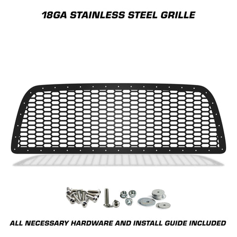 1 Piece Steel Grille for Dodge Ram 2500/3500 2010-2018 - HONEYCOMB