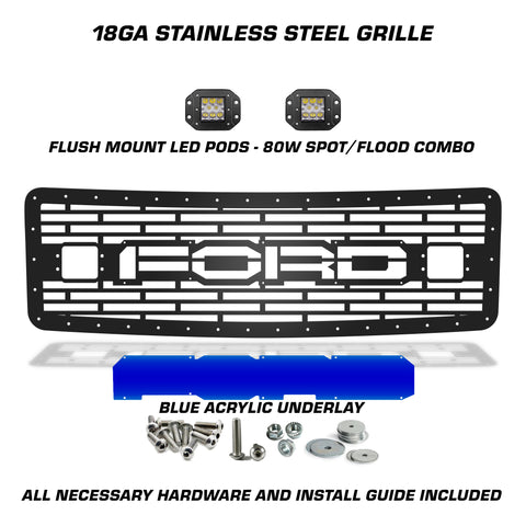 Ford, Raptor, SVT, Grilles, Truck Grilles, Truck, Grille, Grill, 300 Industries, Powder Coat, Aftermarket Accessories