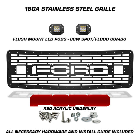 Ford, Raptor, SVT, Grilles, Truck Grilles, Truck, Grille, Grill, 300 Industries, Powder Coat, Aftermarket Accessories