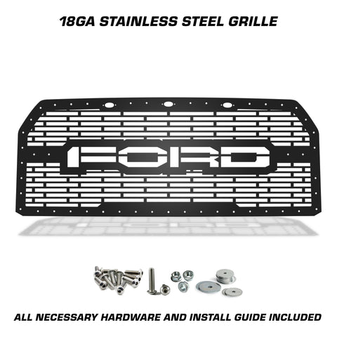 1 Piece Conversion Grille fits OEM Raptor Lights for Ford F150 2015-2017 - FORD