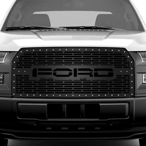 1 Piece Steel Grille for Ford F150 2015-2017 - FORD