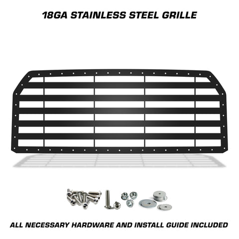 1 Piece Steel Grille for Ford F150 2015-2017 - STRIPES