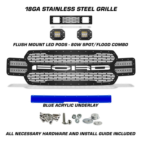 Ford, Raptor, SVT, Grilles, Truck Grilles, Truck, Grille, Grill, 300 Industries, Powder Coat, Aftermarket Accessories