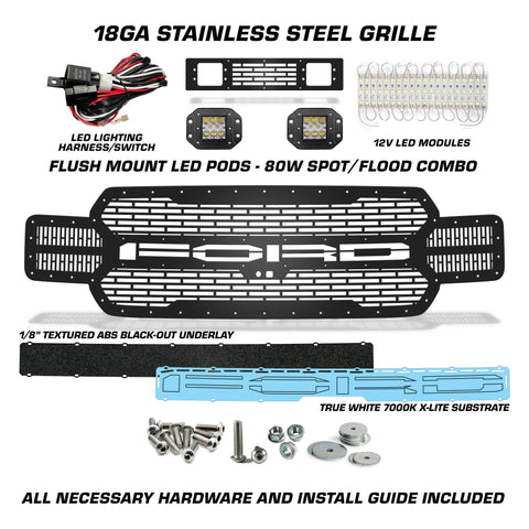 Ford, Raptor, SVT, Grilles, Truck Grilles, Truck, Grille, Grill, 300 Industries, Powder Coat, Aftermarket Accessories