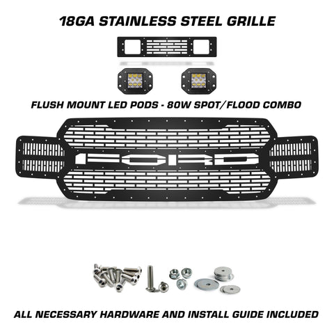 Ford, Raptor, SVT, Grilles, Truck Grilles, Truck, Grille, Grill, 300 Industries, Powder Coat, Aftermarket Accessories