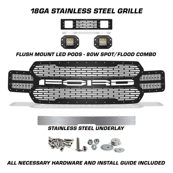 Ford, Raptor, SVT, Grilles, Truck Grilles, Truck, Grille, Grill, 300 Industries, Powder Coat, Aftermarket Accessories