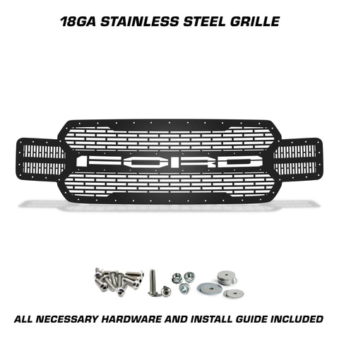 1 Piece Steel Grille for Ford F150 2018-2020 - FORD