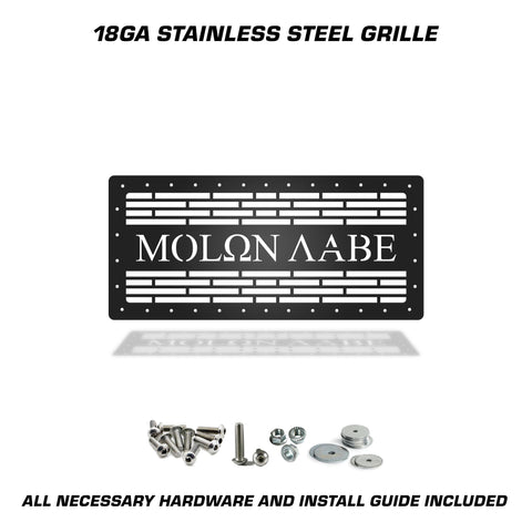 1 Piece Steel Grille for Jeep Wrangler JK 2007-2018 - MOLON LABE