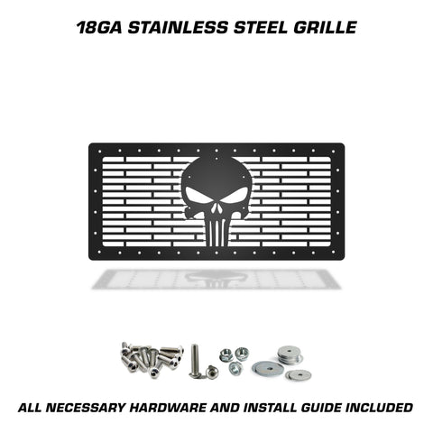 1 Piece Steel Grille for Jeep Wrangler JK 2007-2018- SKULL