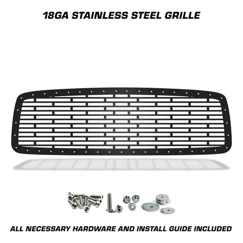 1 Piece Steel Grille for Dodge Ram 1500/2500/3500 2002-2005 - BRICKS