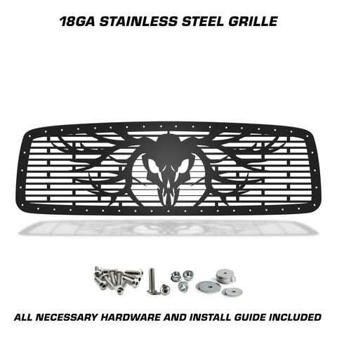 1 Piece Steel Grille for Dodge Ram 1500/2500/3500 2002-2005 - BUCK