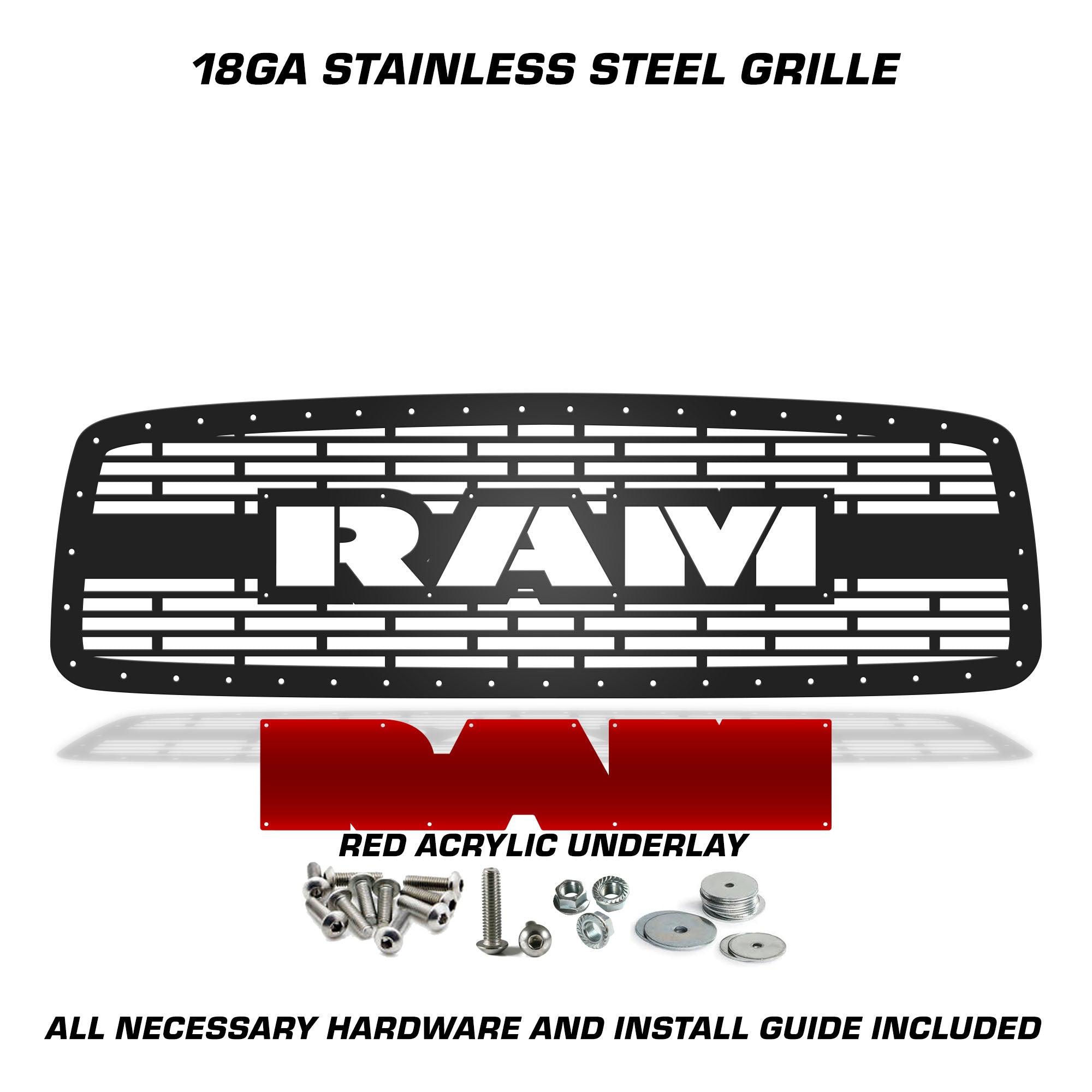 Dodge, RAM, 2500, 3500, Grilles, Truck Grilles, Truck, Grille, Grill, 300 Industries, Powder Coat, Aftermarket Accessories