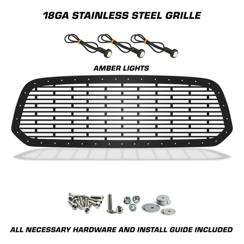 Dodge, RAM, 1500, 2500, 3500, Grilles, Truck Grilles, Truck, Grille, Grill, 300 Industries, Powder Coat, Aftermarket Accessories