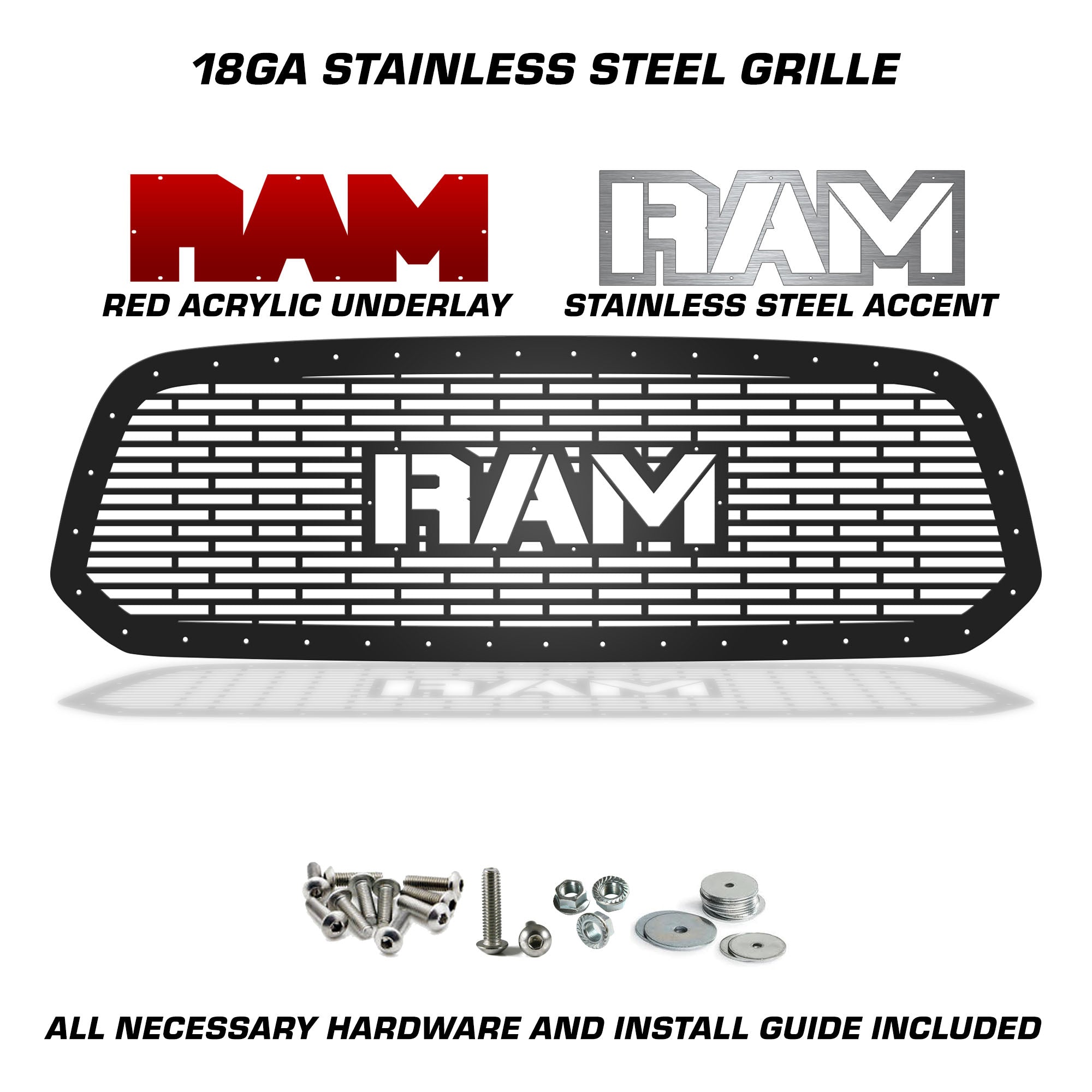 Dodge, RAM, 1500, 2500, 3500, Grilles, Truck Grilles, Truck, Grille, Grill, 300 Industries, Powder Coat, Aftermarket Accessories