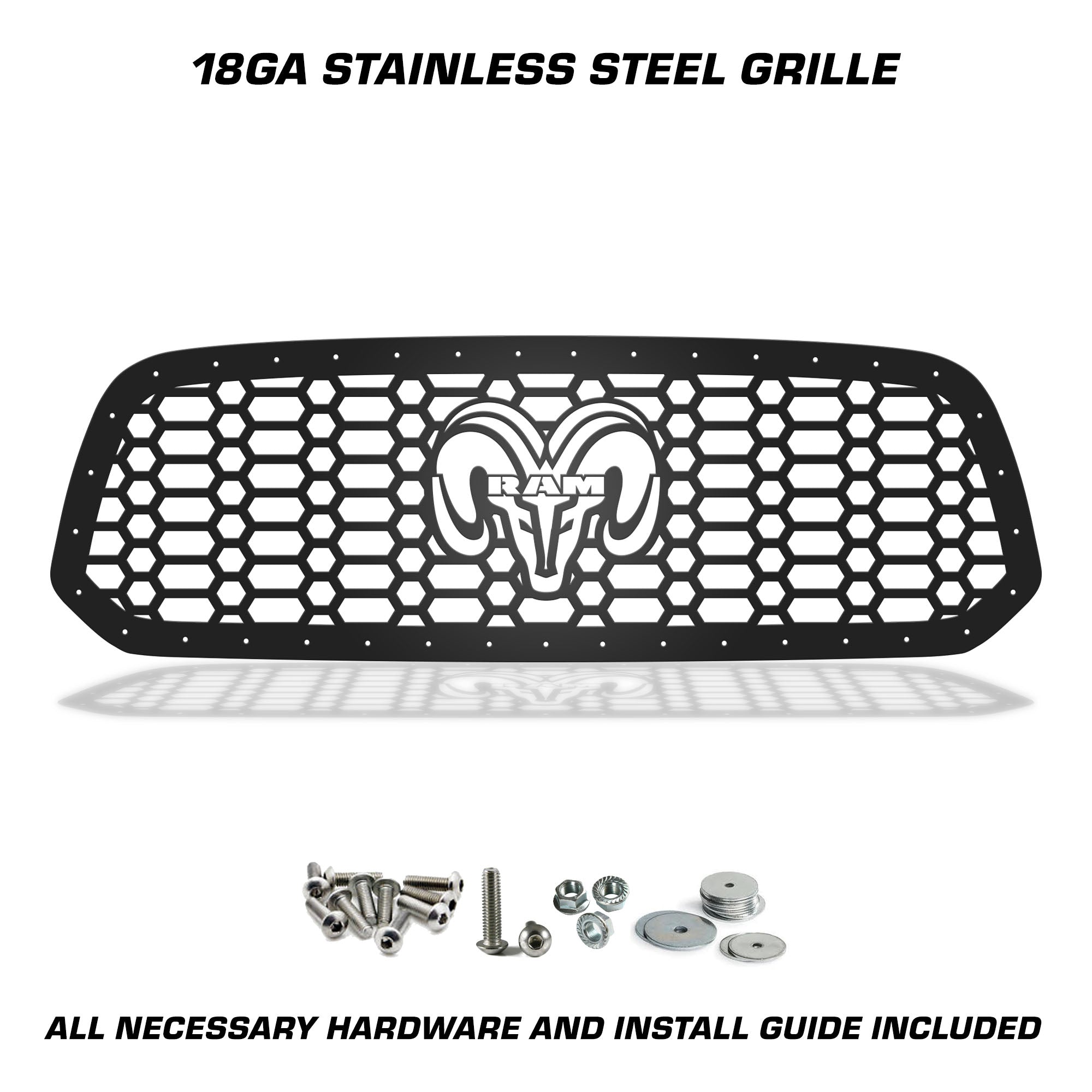 Dodge, RAM, 1500, 2500, 3500, Grilles, Truck Grilles, Truck, Grille, Grill, 300 Industries, Powder Coat, Aftermarket Accessories