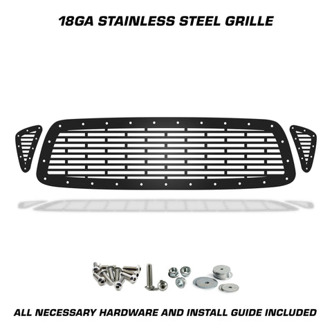 1 Piece Steel Grille for Toyota Tacoma 2001-2004 - BRICKS