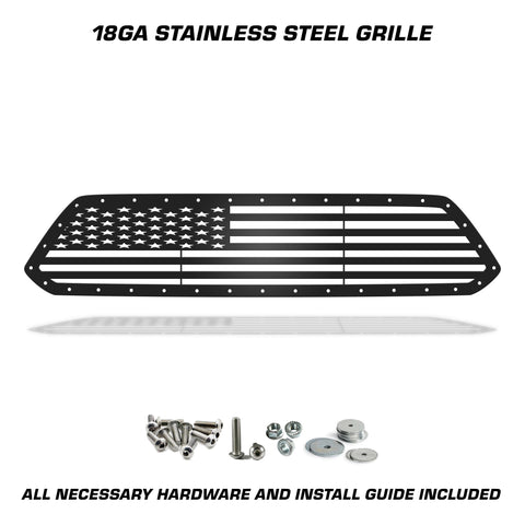 1 Piece Steel Grille for Toyota Tacoma 2012-2015 - STRAIGHT AMERICAN FLAG