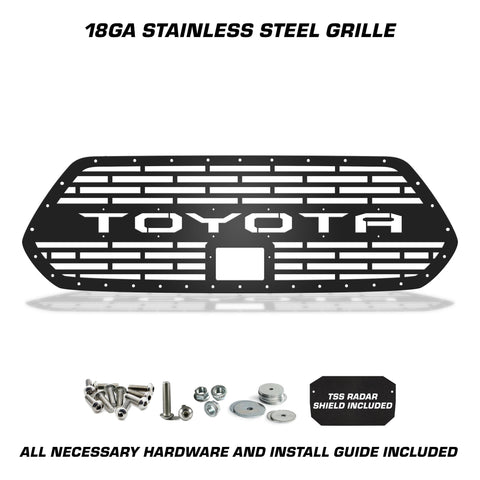 1 Piece Steel Pro Style Grille for Toyota Tacoma 2018-2023 - TOYOTA V3 (RTS)