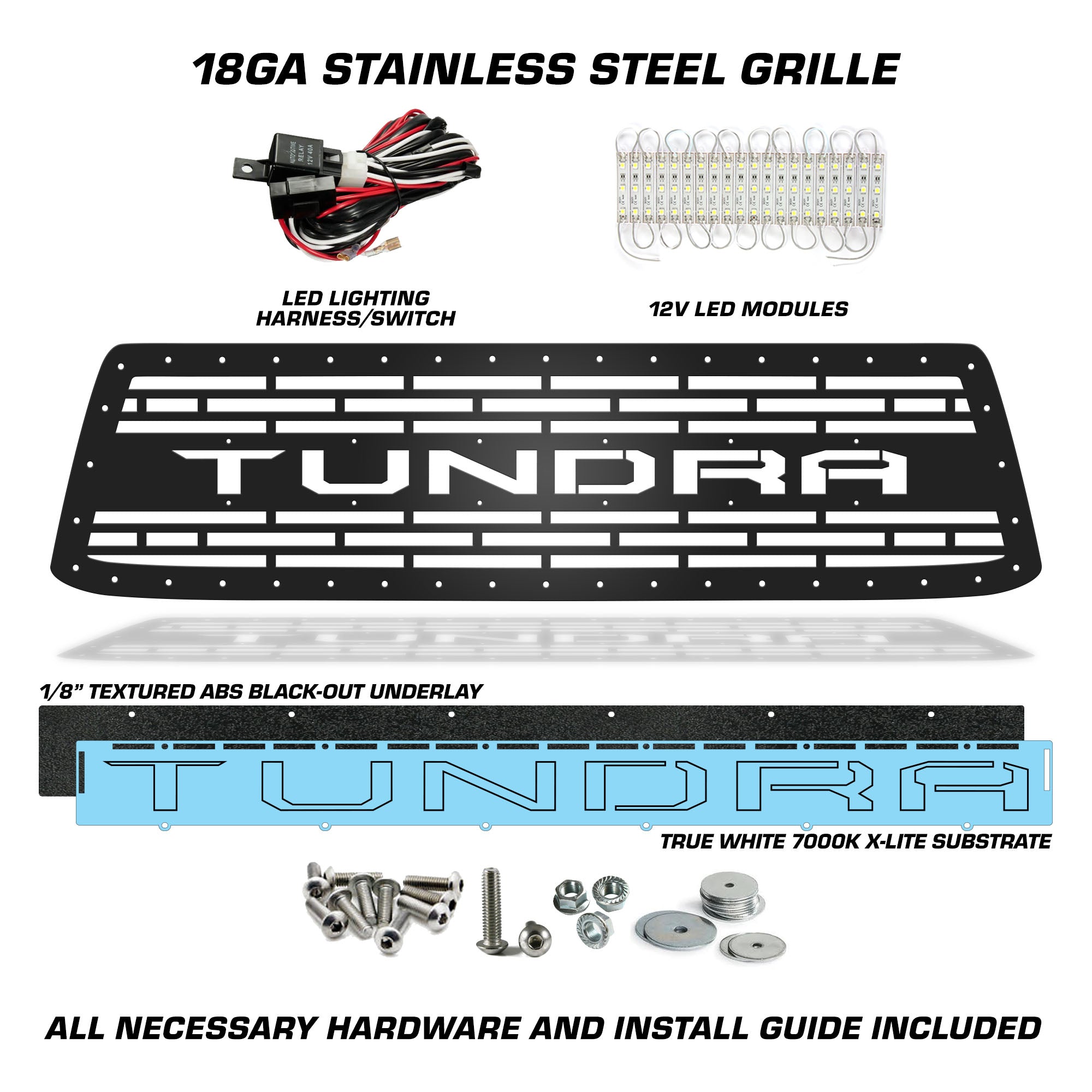 Toyota, Tundra, Grilles, Truck Grilles, Truck, Grille, Grill, 300 Industries, Powder Coat, Aftermarket Accessories