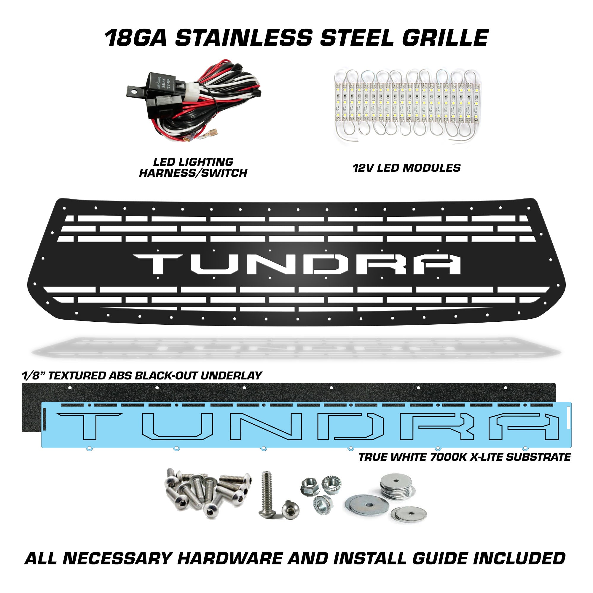 Toyota, Tundra, Grilles, Truck Grilles, Truck, Grille, Grill, 300 Industries, Powder Coat, Aftermarket Accessories