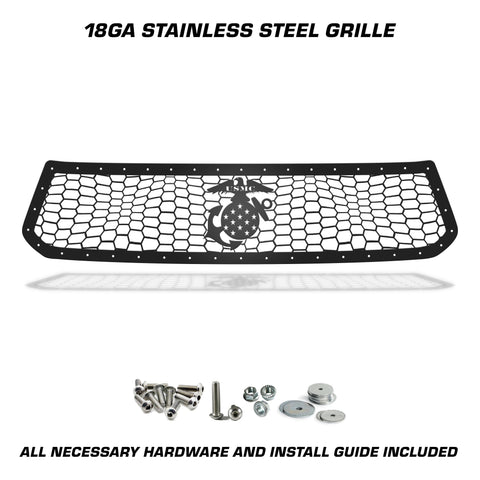 1 Piece Steel Grille for Toyota Tundra 2014-2017 - USMC MARINE CAMO