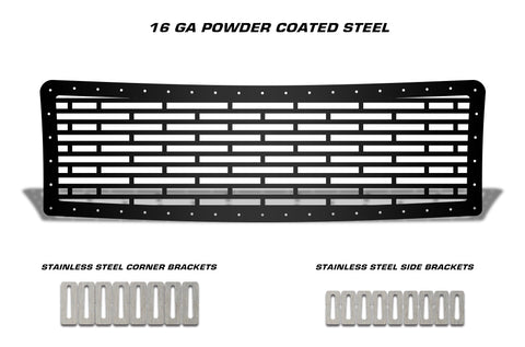 1 Piece Steel Grille for Ford F150 Lariat 2009-2012 - BRICKS