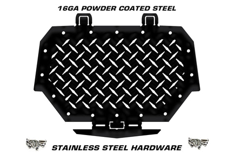 1 Piece Steel Grille for Polaris RZR 1000 2014-2018 - Diamond Tread